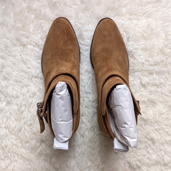 NWT rag & bone Walker Buckled Suede Ankle Boots in Golden Brown (size: 6) - Picture 3 of 11